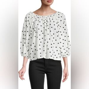 Premise Polka Dot Top Size L NWT